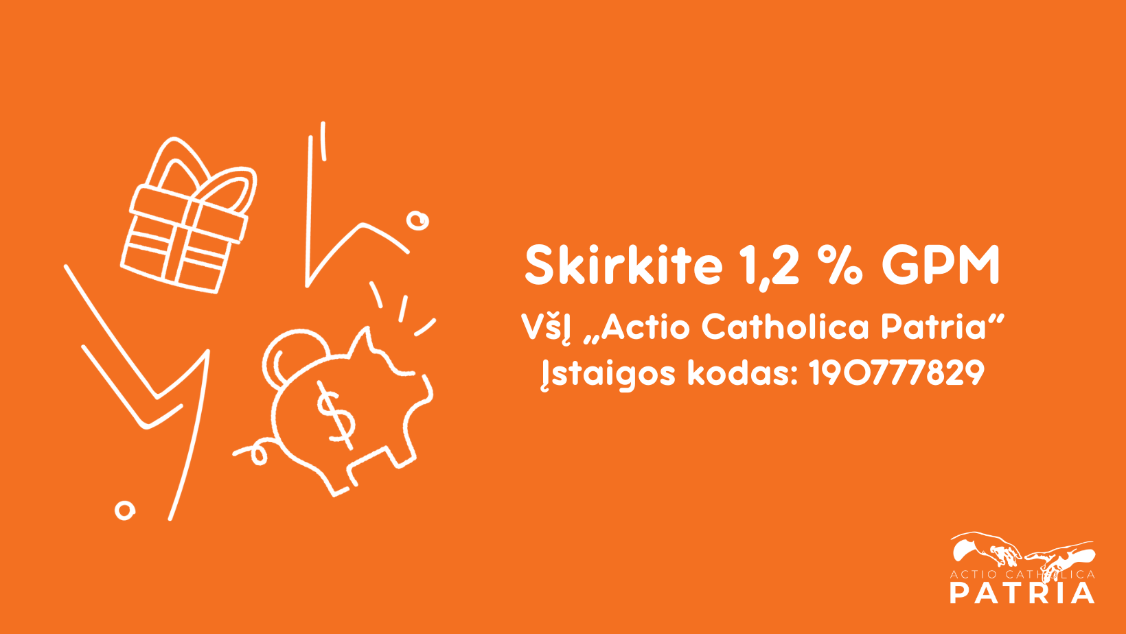 Read more about the article PRISIDĖKITE PRIE JAUNIMO ATEITIES: skirkite 1,2% GPM paramą AC Patria!